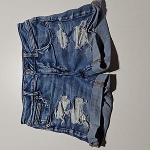 American Eagle Outfitters Stretch Distressed Jean Shorts